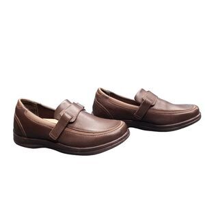 Leather Brown Loafer Clog Shoes